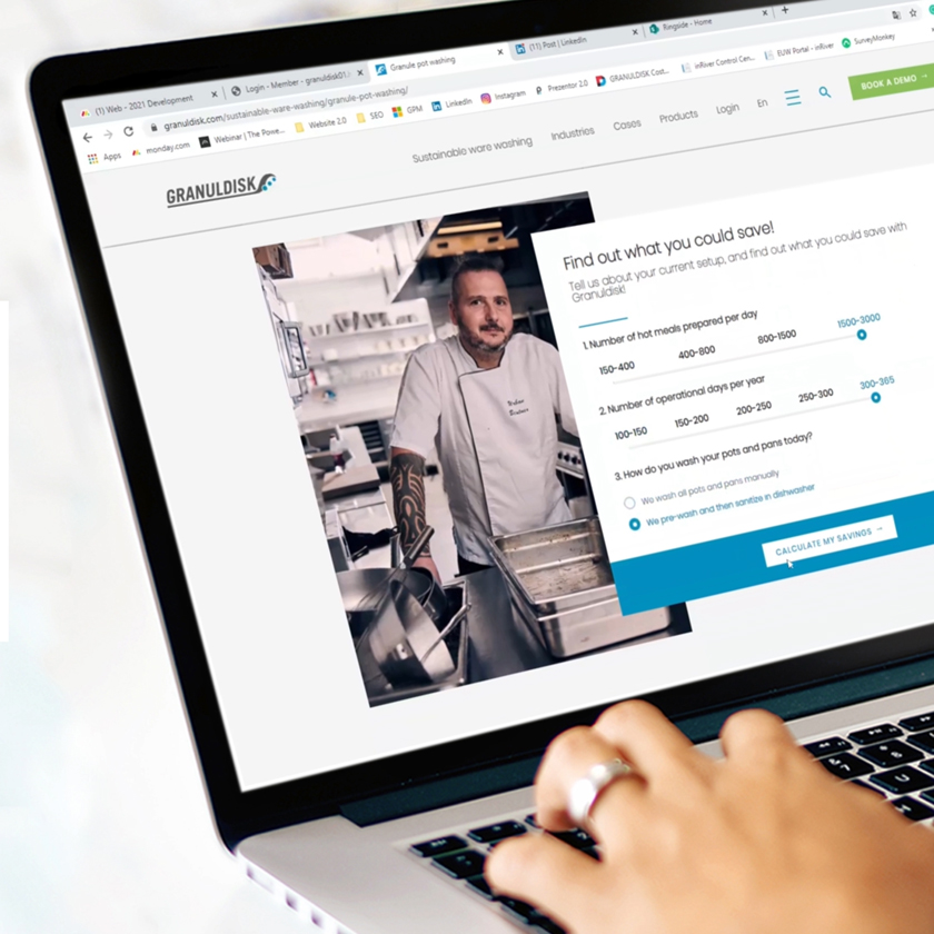 A screenshot of the Granuldisk light calculator